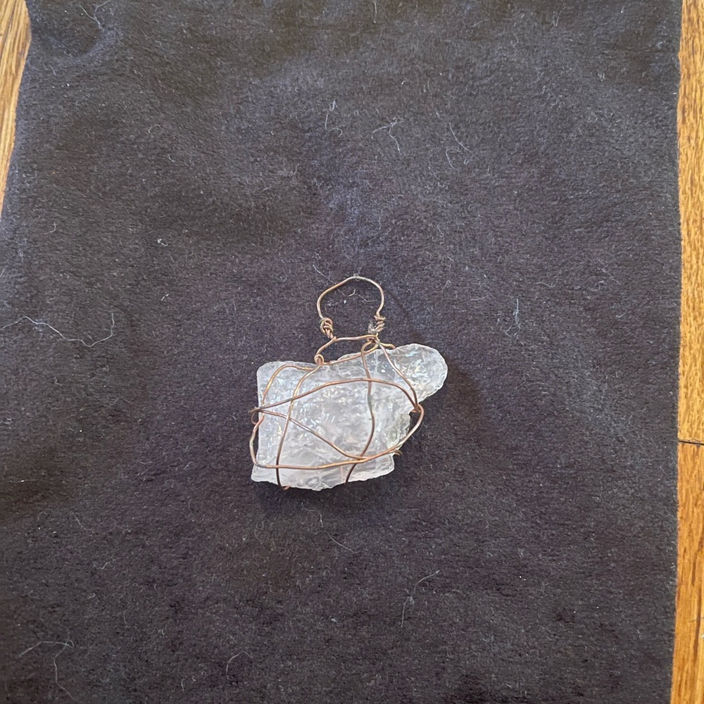 Wire Wrapped Rose Quartz Pendant